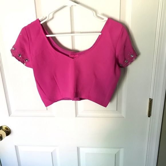 Pink Georgette Sari - Picture 5 of 6